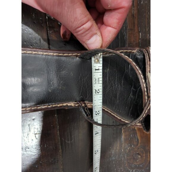 Donald J. Pliner Brown Leather Toe Ring Sandals/Sz. 7.5* - Picture 10 of 10